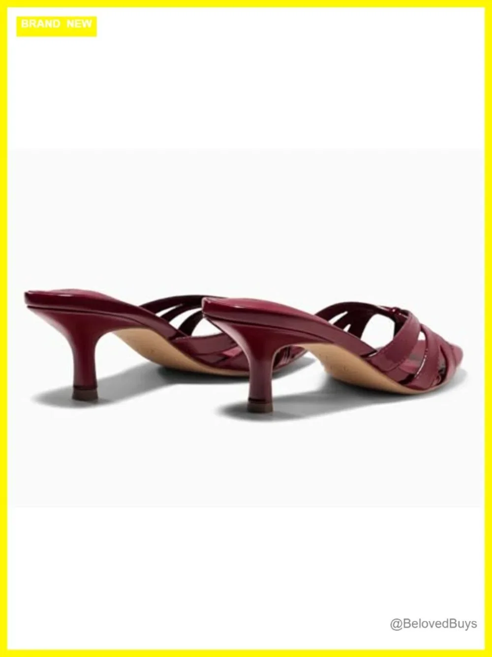 Women Strappy Kitten Heels Open Toe Flip Flops Slip On Slides Wedge Sandals